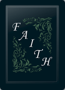 Faith Floral Diagonal Sage Logo Panel