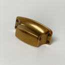 Drawer Cup Pull "Tuscany" in Antique Brass