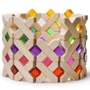 80 Pcs Combination Set with 32 X-Shape Blocks and 48 Lucite Cubes