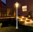 SmartYard 77" Solar Lamp Post Light, Waterproof Aluminum And Glass Outdoor Vintage Post Lamp by Outdoor Solar Outlet
