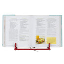 Home Basics Cast Iron Chevron Design Cookbook Stand, Red, 10.5x5.5x9 Inches