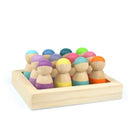 **Pre-order (Ships in 2-3 Weeks)**12-Piece Little Peg Doll Set with Tray — Pastel Colors