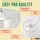 Chef Pro Commercial Grade Aluminum Caldero Stock Pot, Silver, 18.3 Quarts