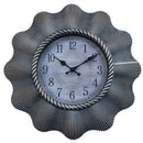 PREMIUS Spanish Roped Wall Clock, Silver, 16 Inches