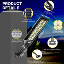 2 Pack 4600W Solar Street Lights Outdoor 190000 Lumens Dusk to Dawn With Remote and Motion Sensor