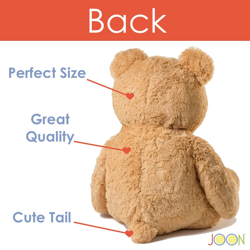 JOON Huge Teddy Bear With Ribbon, Tan