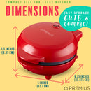 PREMIUS Ceramic Non-Stick Mini Snack Flat Griddle Maker, 4 Inch Mold