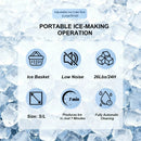 Portable Countertop Ice Maker Machine – Fast Ice Making, 2 Ice Sizes by 2Dropme