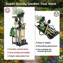 Heavy-Duty Garden Tool Organizer Rack for Garage & Yard by 2Dropme