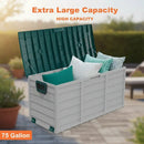 75 Gallon Heavy-Duty Outdoor Deck Box – Waterproof Patio Storage Box with Hinged Lid, Lockable & Easy Assembly by 2Dropme