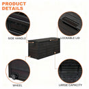 75 Gallon Heavy-Duty Outdoor Deck Box – Waterproof Patio Storage Box with Hinged Lid, Lockable & Easy Assembly by 2Dropme