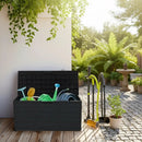 75 Gallon Heavy-Duty Outdoor Deck Box – Waterproof Patio Storage Box with Hinged Lid, Lockable & Easy Assembly by 2Dropme