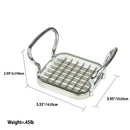 Home Basics Stainless Steel French Fry Cutter, Silver, 5x2.5 Inches