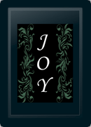 Joy Floral Vertical Sage Logo Panel