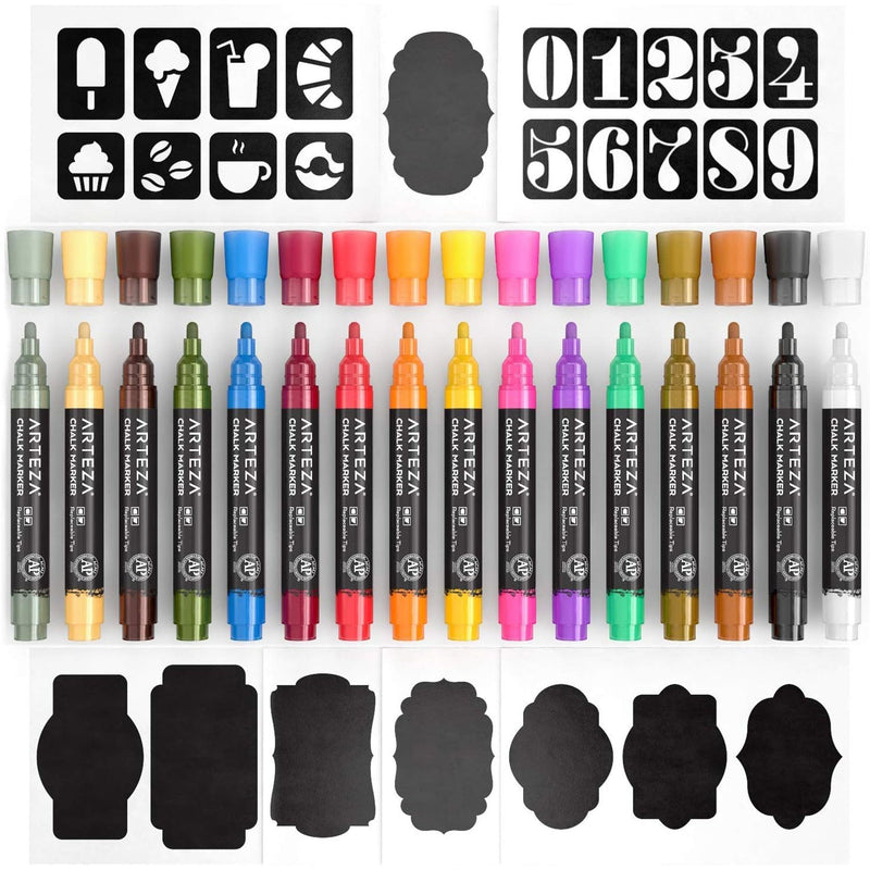 ARTEZA Premium Liquid Chalk Markers Set, 16 Count, photo 5 of 6