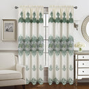 Caroline Floral Macramé Rod Pocket Window Panel With Attached Valance, 55x84 Inches