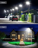 4400W Solar Street Lights Outdoor, Dusk to Dawn Solar Led Outdoor Light with Remote Control, 6500K Daylight White