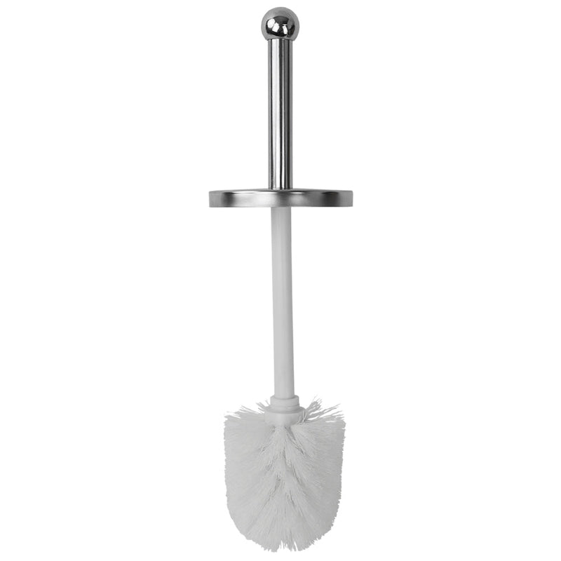 Home Basics Stainless Steel Toilet Brush Holder, White-Marble