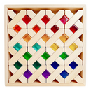 80 Pcs Combination Set with 32 X-Shape Blocks and 48 Lucite Cubes