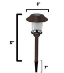 SmartYard Bronze 8-Piece Large Solar Pathway Lights - Changing Color Model SGL-13119 by Outdoor Solar Outlet
