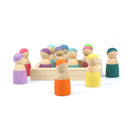**Pre-order (Ships in 2-3 Weeks)**12-Piece Little Peg Doll Set with Tray — Pastel Colors
