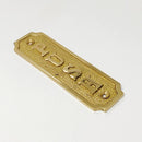 Brass "Push" Door Sign 1-5/16” W x 4-1/2” H - Brass Door Sign by Forge Hardware Studio
