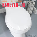 PREMIUS Beveled Plastic Toilet Seat, Standard Round, 17 Inches