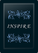 Inspire Floral Horizontal Blue Logo Panel