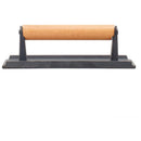 Home Basics Cast Iron Grill Press with Wood Handle, Bacon Press, Black