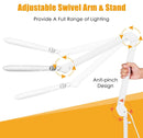 Magnifying Floor Lamp with 5 Wheels Rolling Base, 2.25X Magnifier with LED Light, 2-in-1
