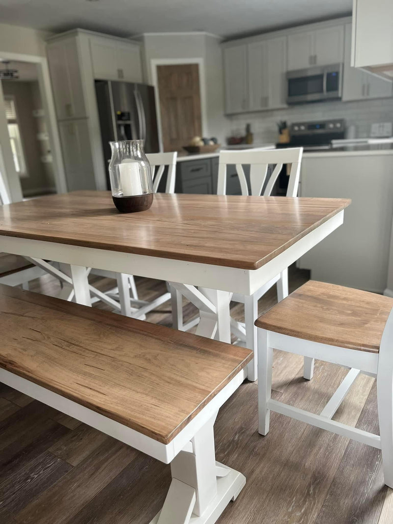 Trestle X Farmhouse Dining Table