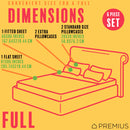 PREMIUS Jennifer Soft Wrinkle-Free Microfiber Sheet Set, White-Pink