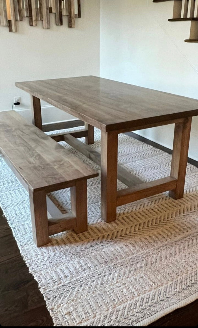 Connected Post Leg Dining Table