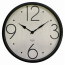 PREMIUS Modern Numeral Bold Round Analog Wall Clock, Wood Light, 14 Inches