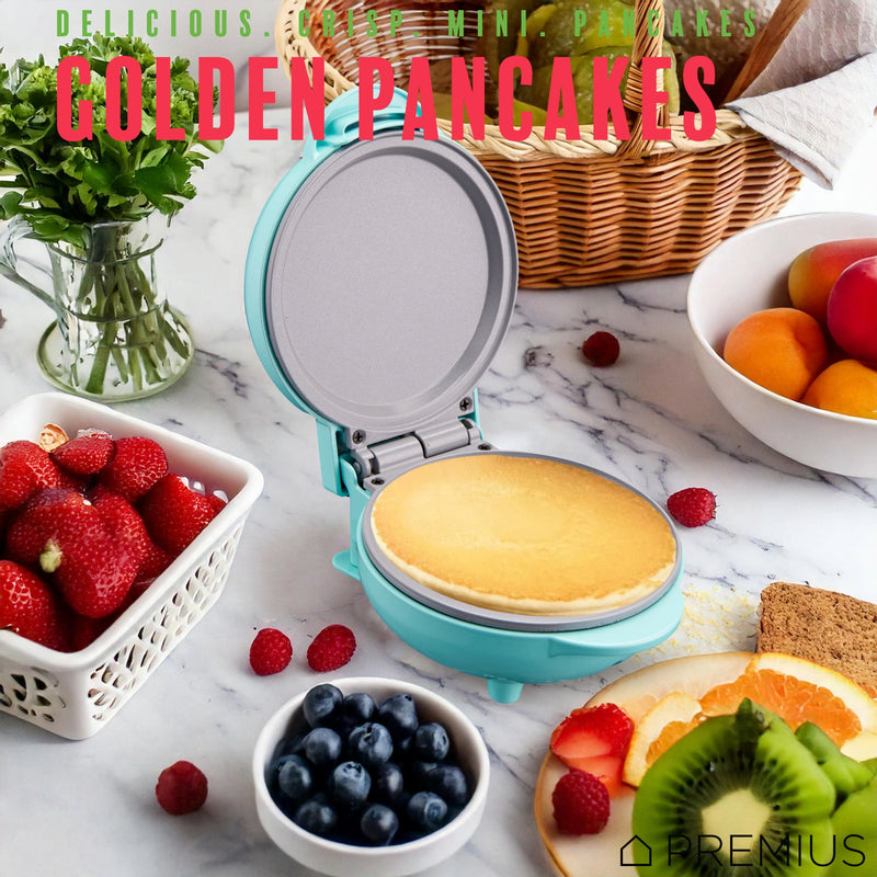 PREMIUS Ceramic Non-Stick Mini Snack Flat Griddle Maker, 4 Inch Mold