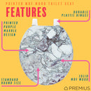 PREMIUS Wood Toilet Seat, Purple Marble, Standard Round, 17 Inches