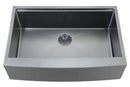 Zeek 33" Farmhouse Workstation Single Bowl Gunmetal Matte Black Kitchen Sink With Accessories PVD Nano Tech Coating ENZO ZA-B332 by ZEEK