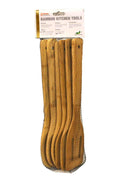 Home Basics 6-Piece Bamboo Kitchen Cooking Utensil Set, 2.5x12x.25 Inches