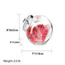 Home Basics Large 91 oz. Round Glass Candy Storage Jar with Stainless Steel Top, Clear