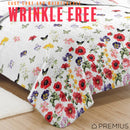 PREMIUS Butterfly 3 Piece Microfiber Wrinkle-Free Quilt Set, White-Multi