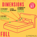 PREMIUS Fernando Soft Wrinkle-Free Microfiber Sheet Set, Green-White