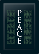 Peace Deco Vertical Sage Logo Panel
