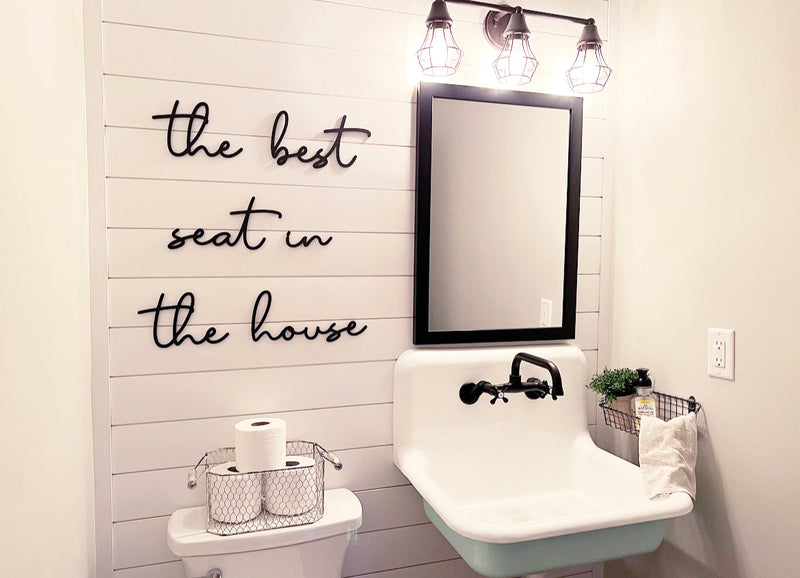 The Best Seat in The House Bathroom Sign