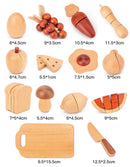 30 Pcs Wooden Fruits and Vegetables Cutting Playset