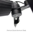 Davinci Solar Spotlights - Premium Aluminum Outdoor Spot Light for Landscape Wall, or Garden Lighting - Bright Warm White LED, Solar Powered, Wireless (2 pack)