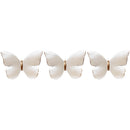 PREMIUS 3 Piece Resin Butterfly Wall Decor Set, White, 4x5x2.5 Inches