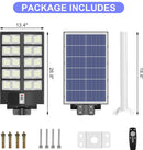 6800W Commercial Solar Street Lights Dusk to Dawn , Motion Sensor, 75000LM for Street with Remote Control