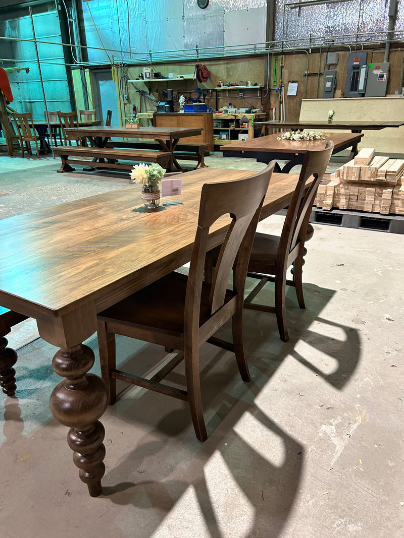 Massive Modern Spindle Leg Style Dining Table