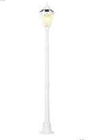 SmartYard 77" Solar Lamp Post Light, Waterproof Aluminum And Glass Outdoor Vintage Post Lamp by Outdoor Solar Outlet