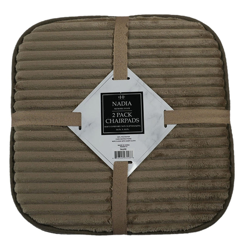 PREMIUS Nadia 2 Piece Memory Foam Chairpad Set, 16x16 Inches